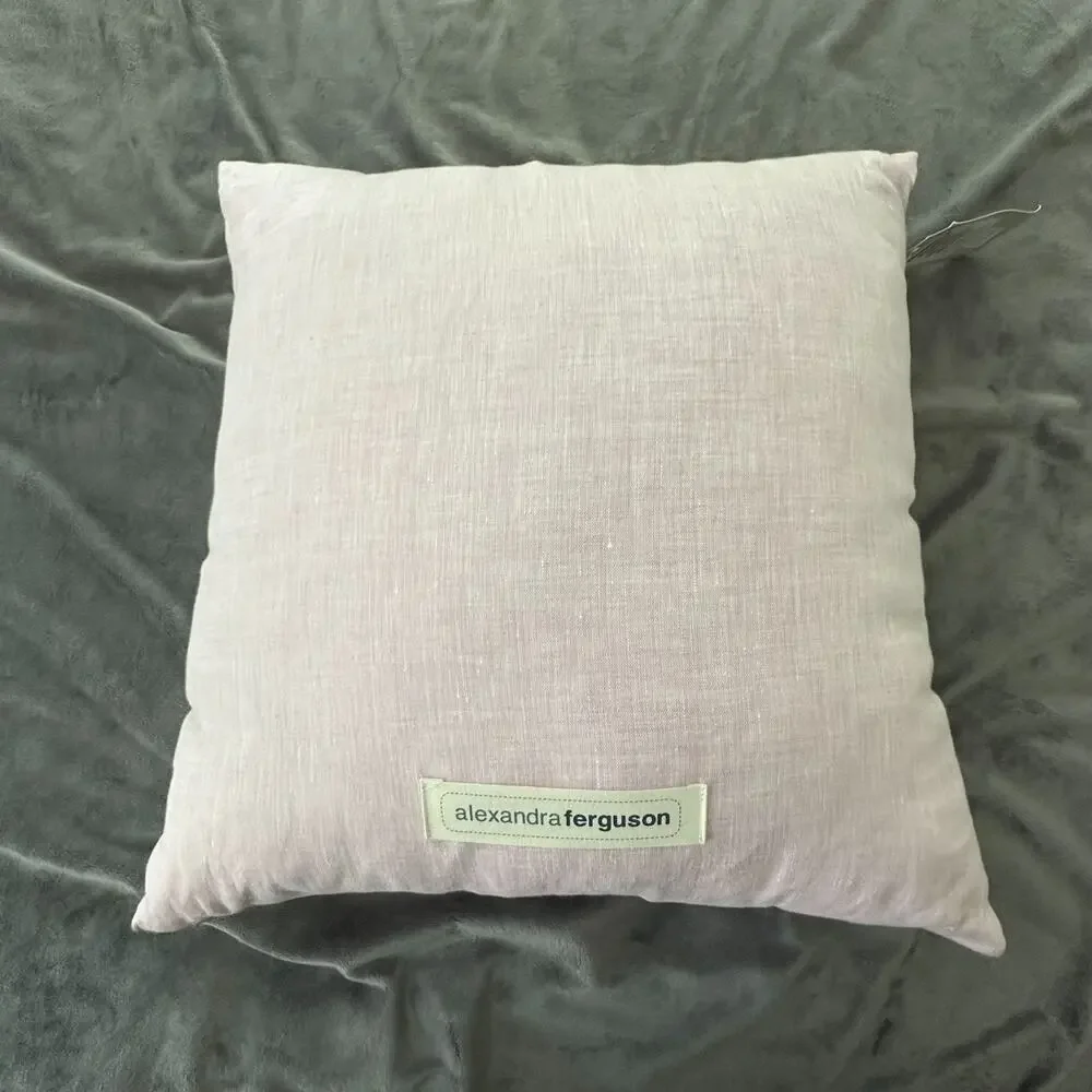 Alexandra Ferguson Pillow Pink Rose All Day Throw Accent Wine Shabby Decor